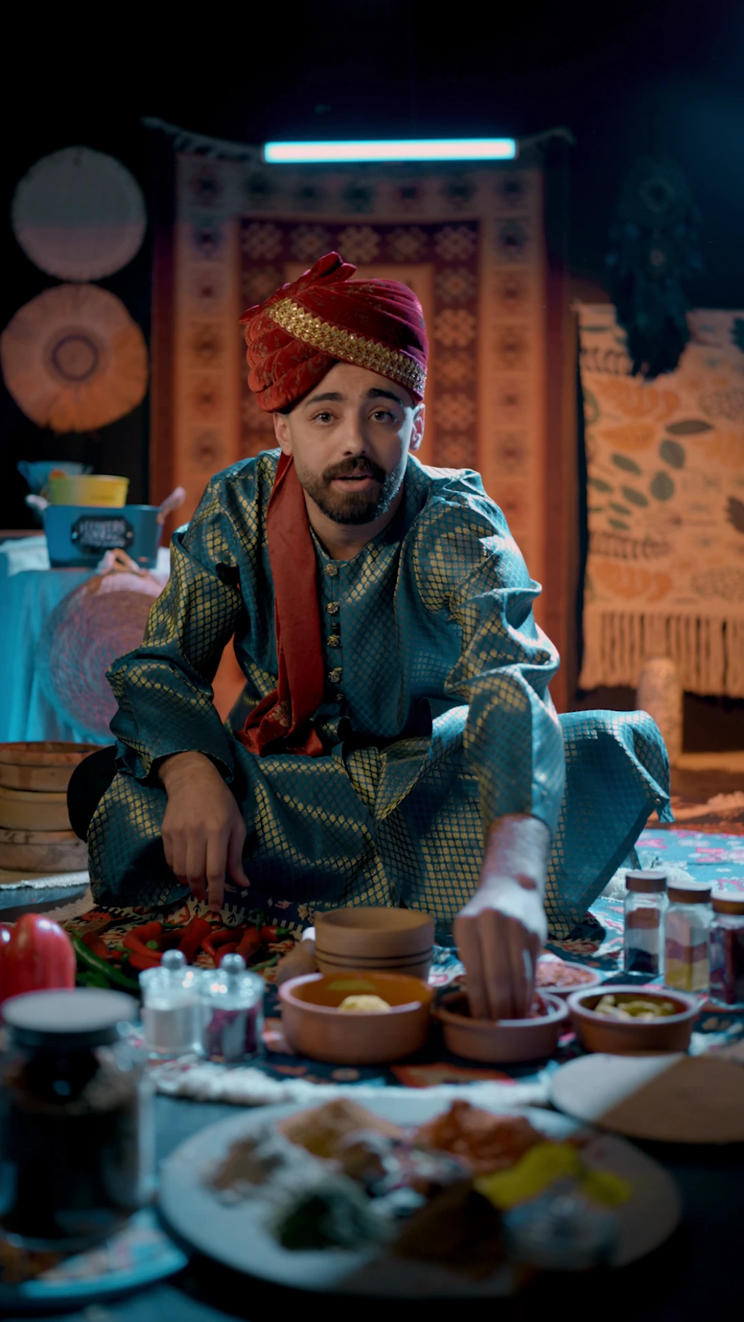 Chicken Tikka — The table establishes character and setting
